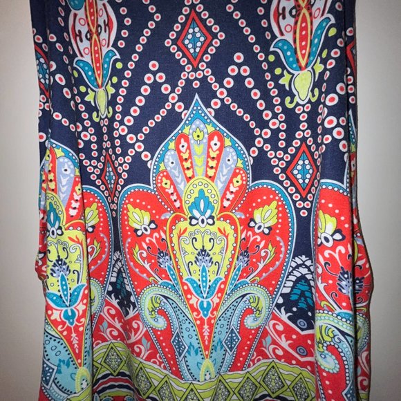 Colorful Patterned Summer Sleeveless Tank Dress ~ With Pockets! - Picture 4 of 6